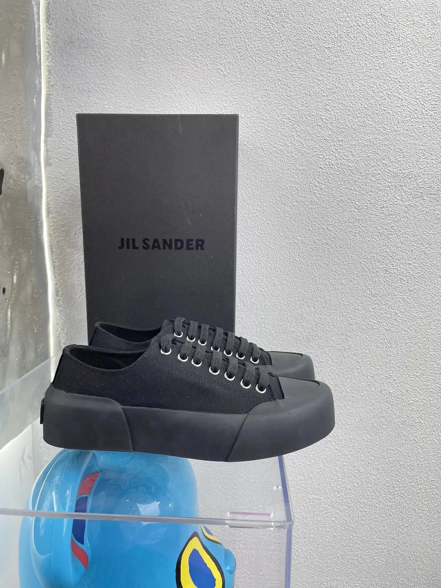 Jil Sander Vulcanized Platform Low-Top Leather Sneakers