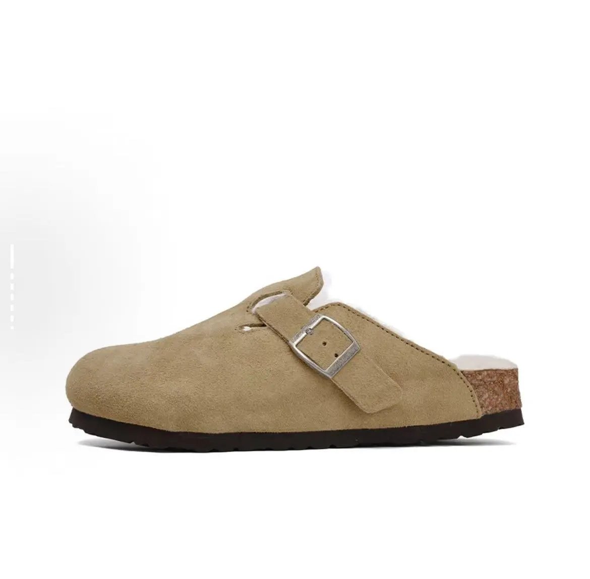 Birkenstock Boston Suede Clogs Taupe