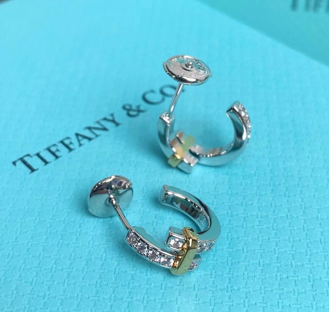 Tiffany & Co. Elsa Peretti Open Heart Stud Earrings Silver