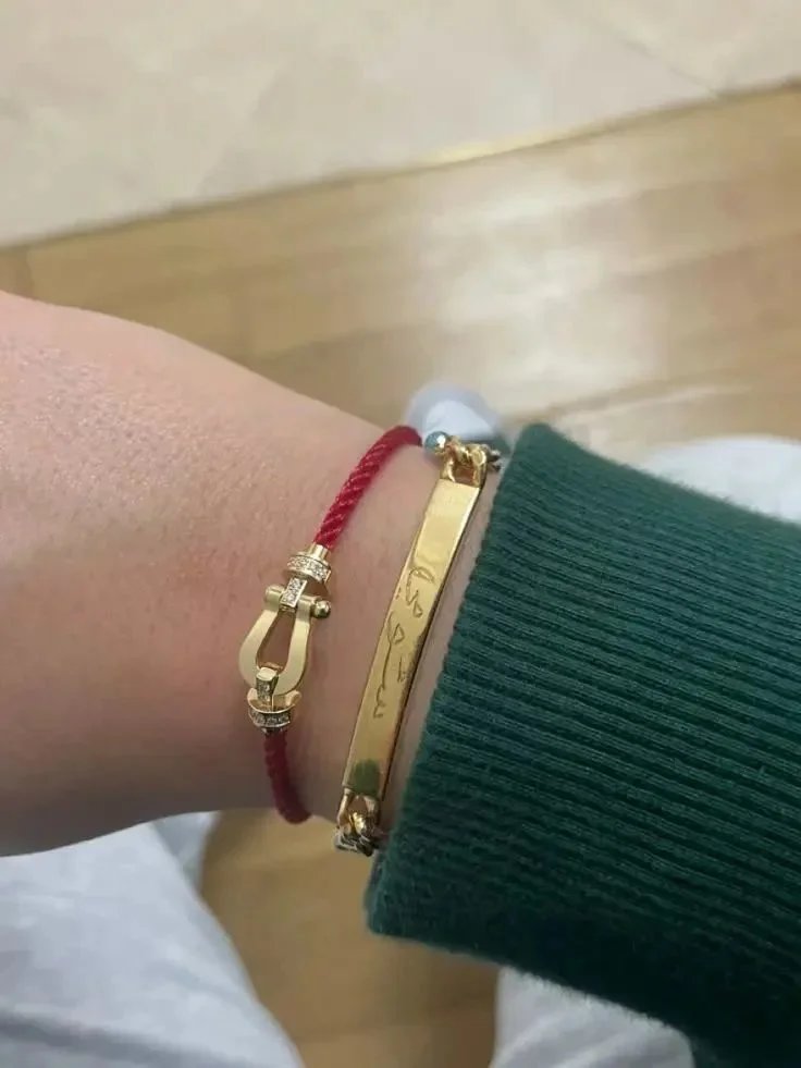 FRED Force 10 Bracelet Yellow Gold and Steel Cable
