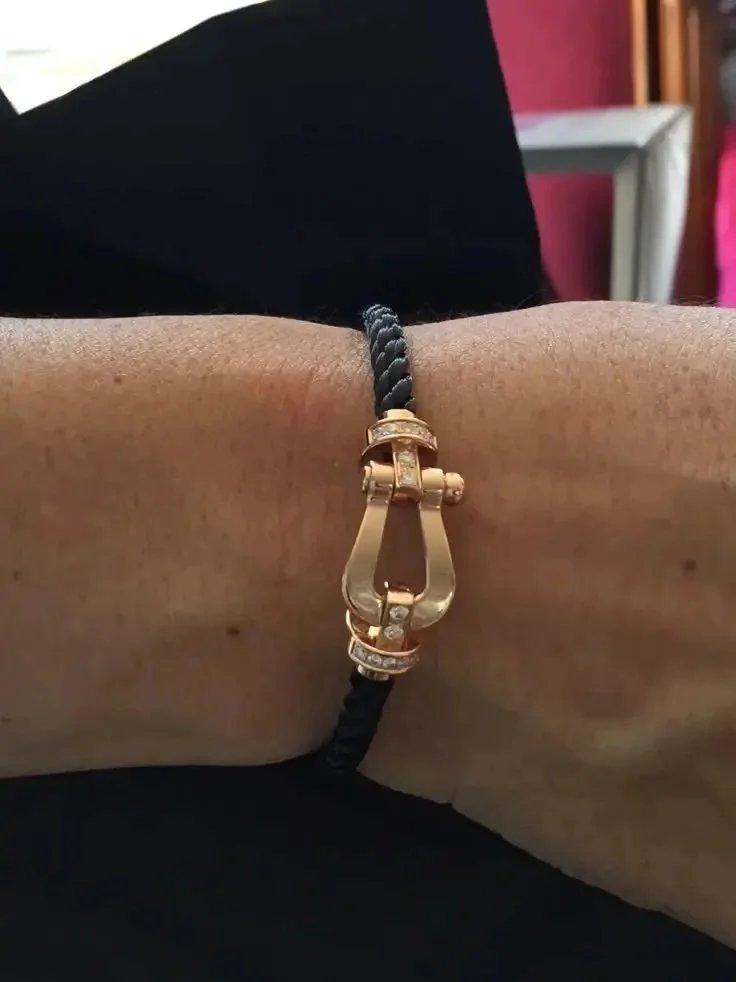 FRED Force 10 Bracelet Yellow Gold and Steel Cable
