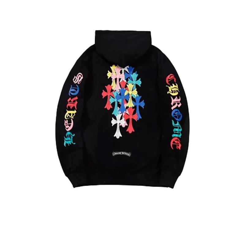 Chrome Hearts Multi Color Cross Cemetery Hoodie Black