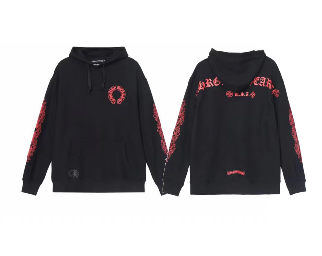 Chrome Hearts Multi Color Cross Cemetery Hoodie Black