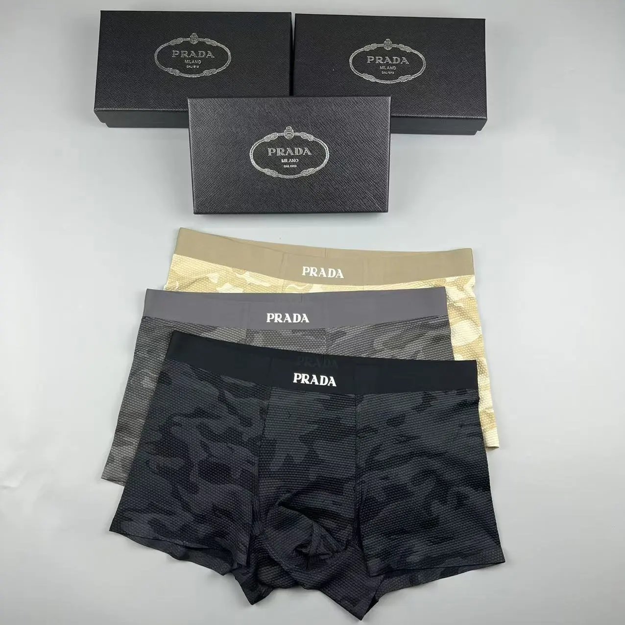 Prada Printed Ice Silk Boxer Briefs