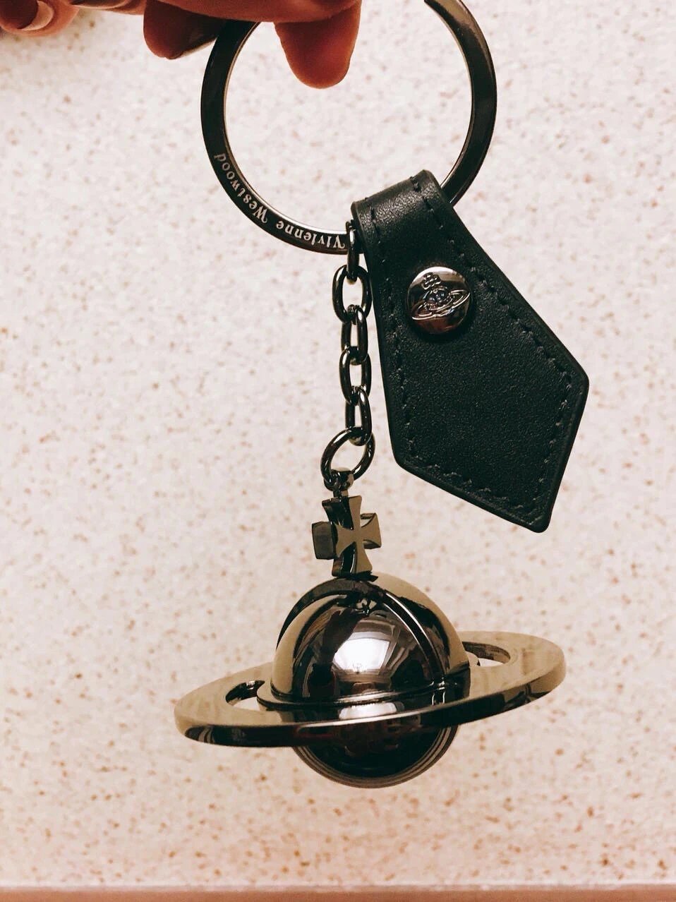 Vivienne Westwood 3D Orb Keyring Gunmetal/Black