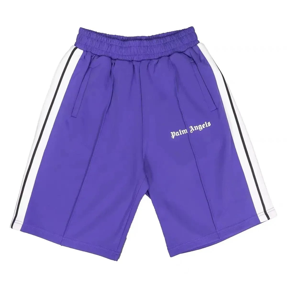 Palm Angels Classic Track Shorts Purple/White