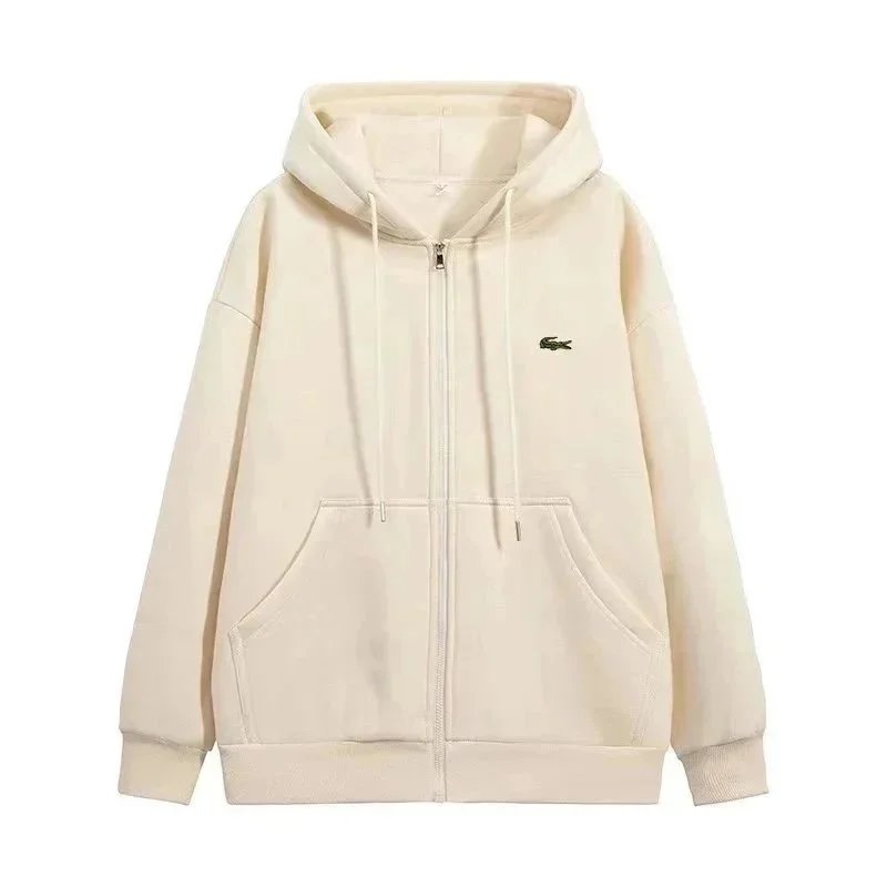 Lacoste Classic Fit Zip-Up Fleece Hoodie Black