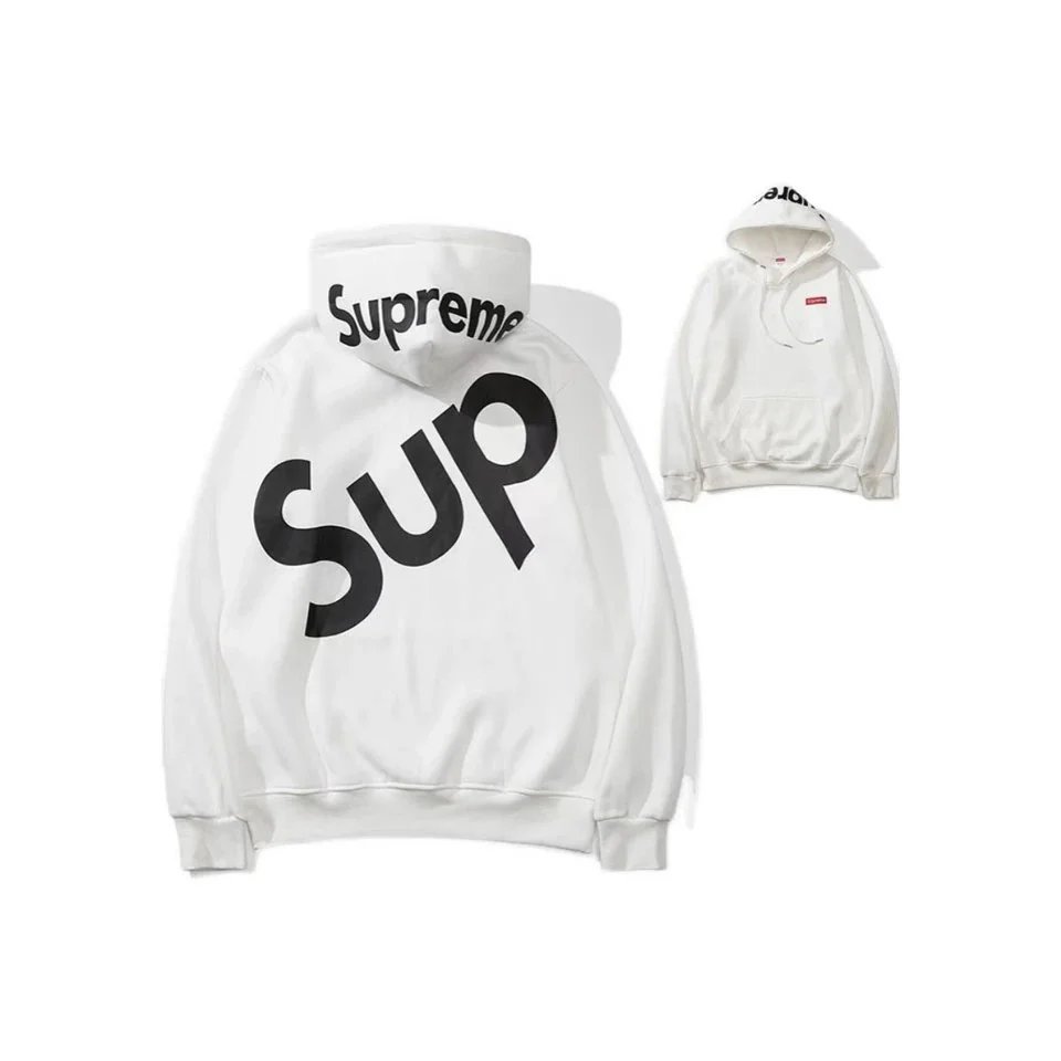 Supreme Sup Back Logo Hooded Sweatshirt White
