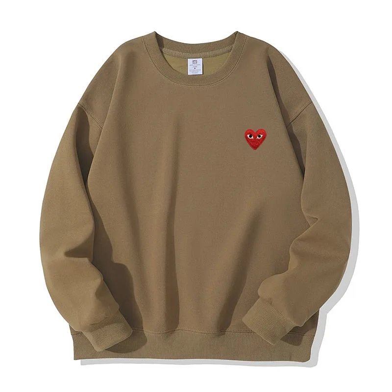 Comme des Garçons Play Red Heart Crewneck Sweatshirt Black