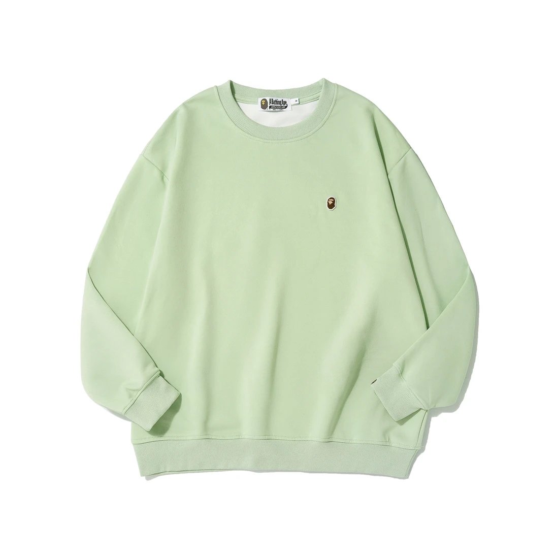 BAPE One Point Ape Head Crewneck Sweatshirt White
