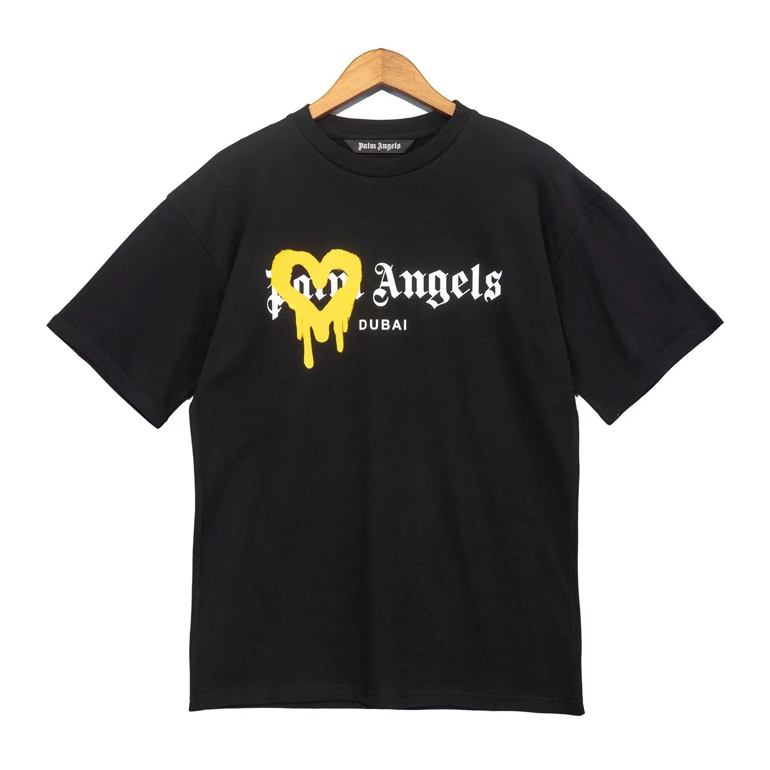 Palm Angels Aspen Heart Sprayed Logo T-Shirt White/Purple