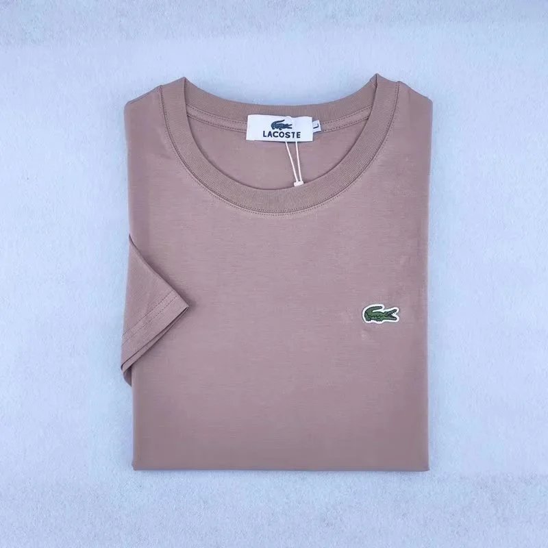 Lacoste Regular Fit Pima Cotton Crew Neck T-Shirt Grey