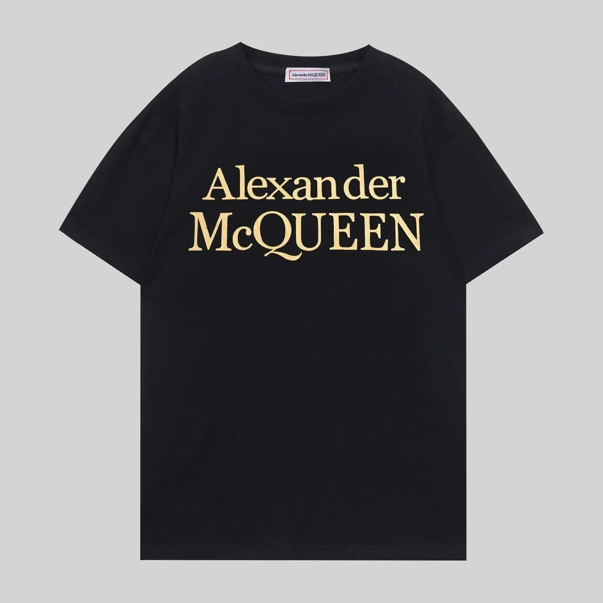 Alexander McQueen Marbled Logo Print T-Shirt Black