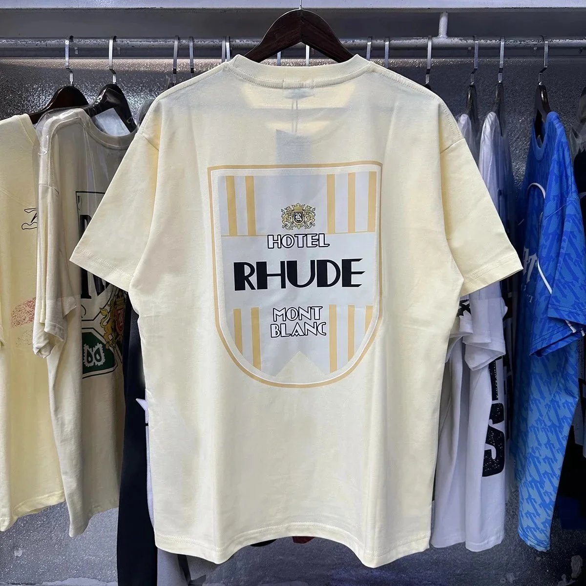 Rhude Mont-Blanc Hotel T-Shirt Vintage Black