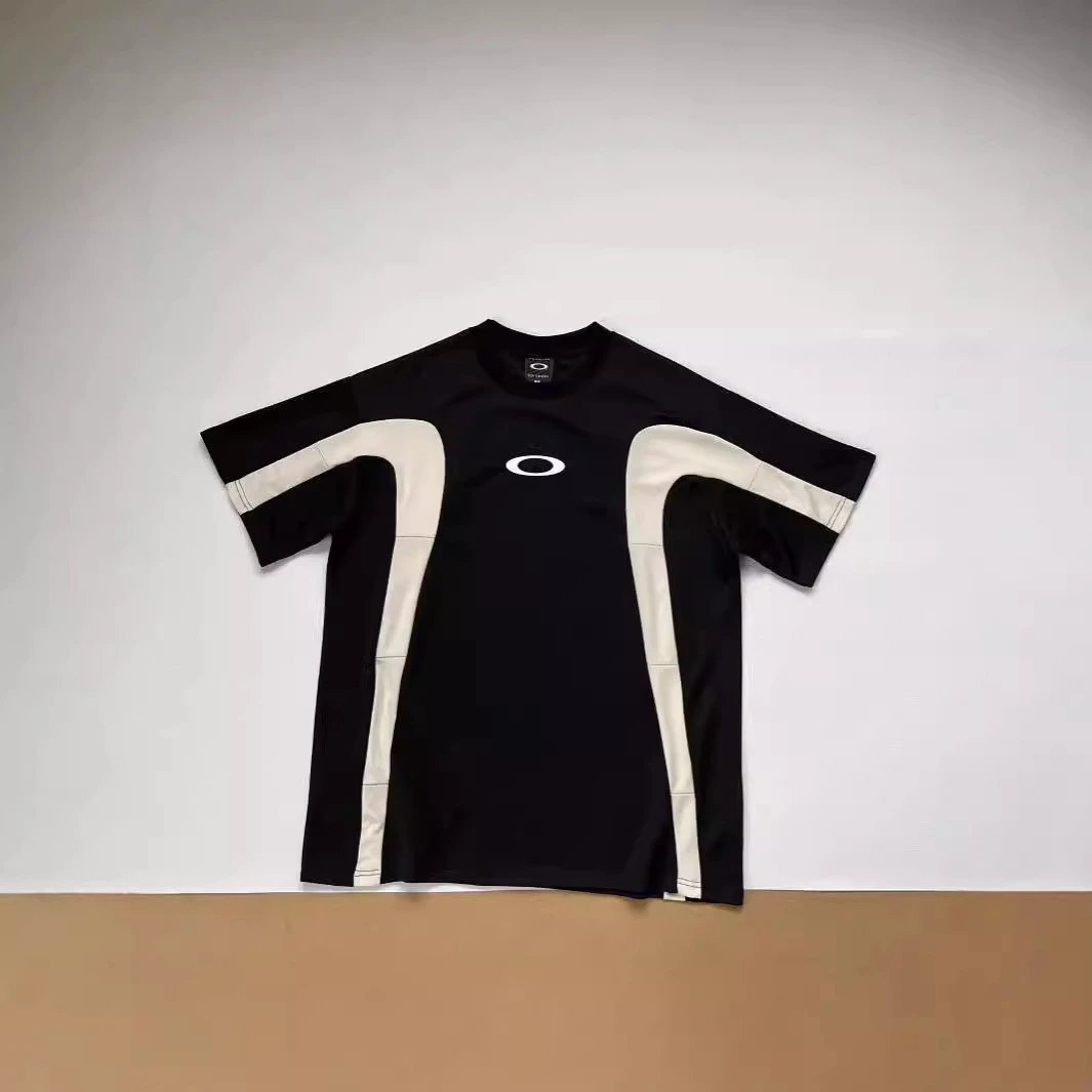Oakley Vintage 2000s Icon Logo Panelled Sport T-Shirt Black/Off-White