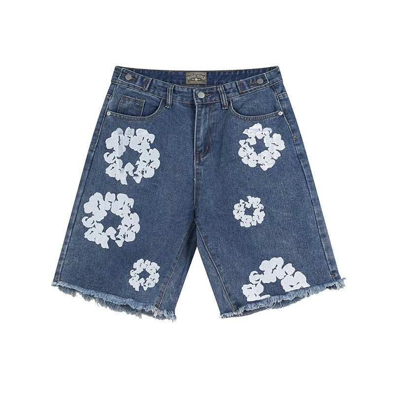 Denim Tears The Cotton Wreath Denim Shorts Black