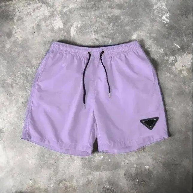 Prada Triangle Logo Nylon Swim Shorts White