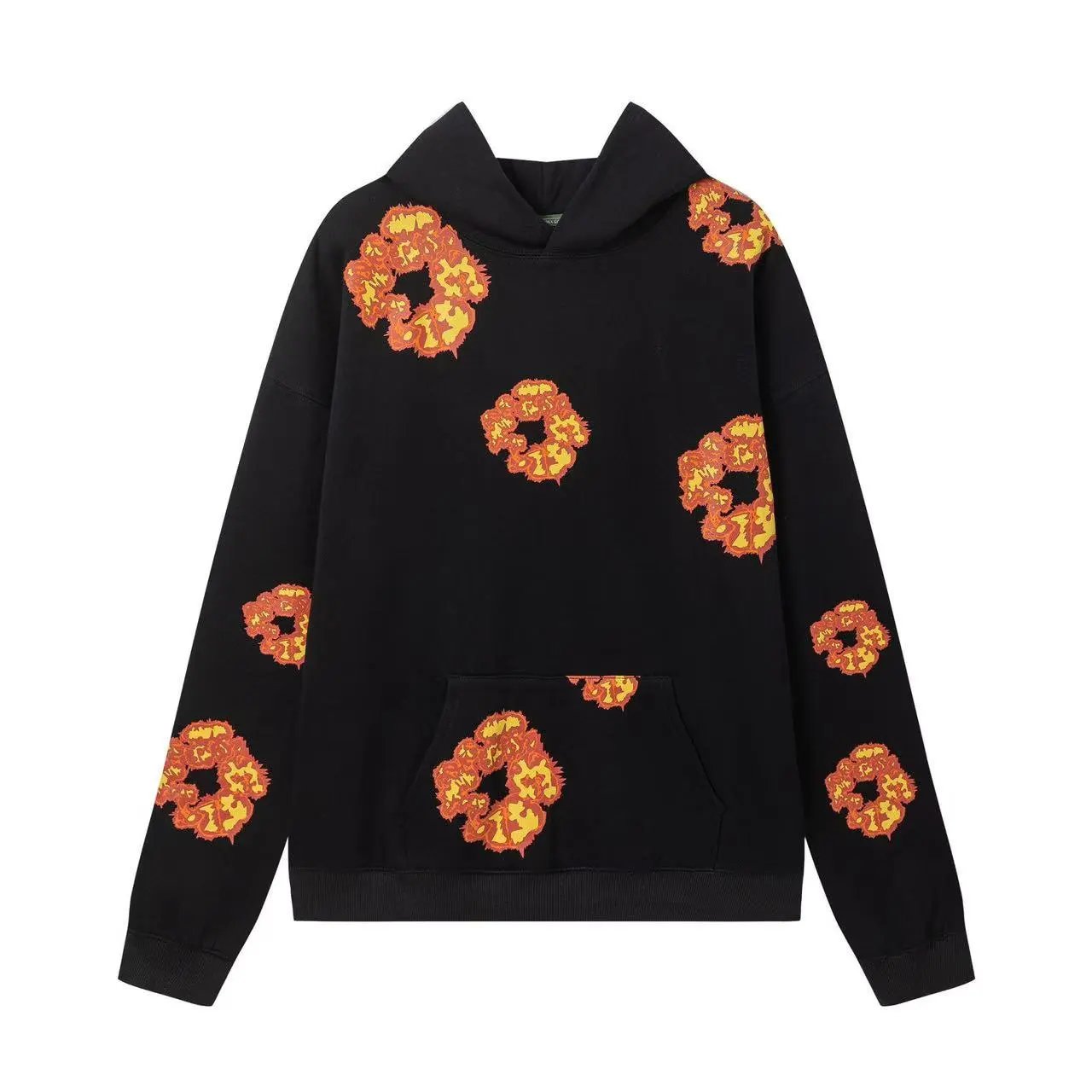Denim Tears Cotton Wreath Hoodie Black Monochrome
