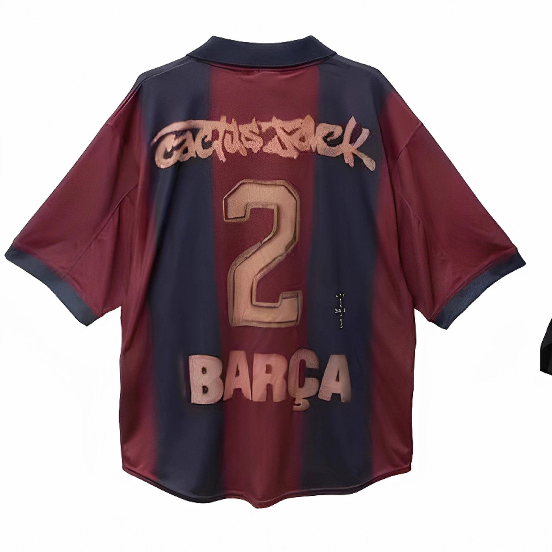Travis Scott x FC Barcelona Retro 2000/01 Home Skeleton Jersey