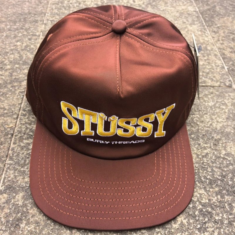 Stüssy Mid Depth Burly Threads Snapback Black