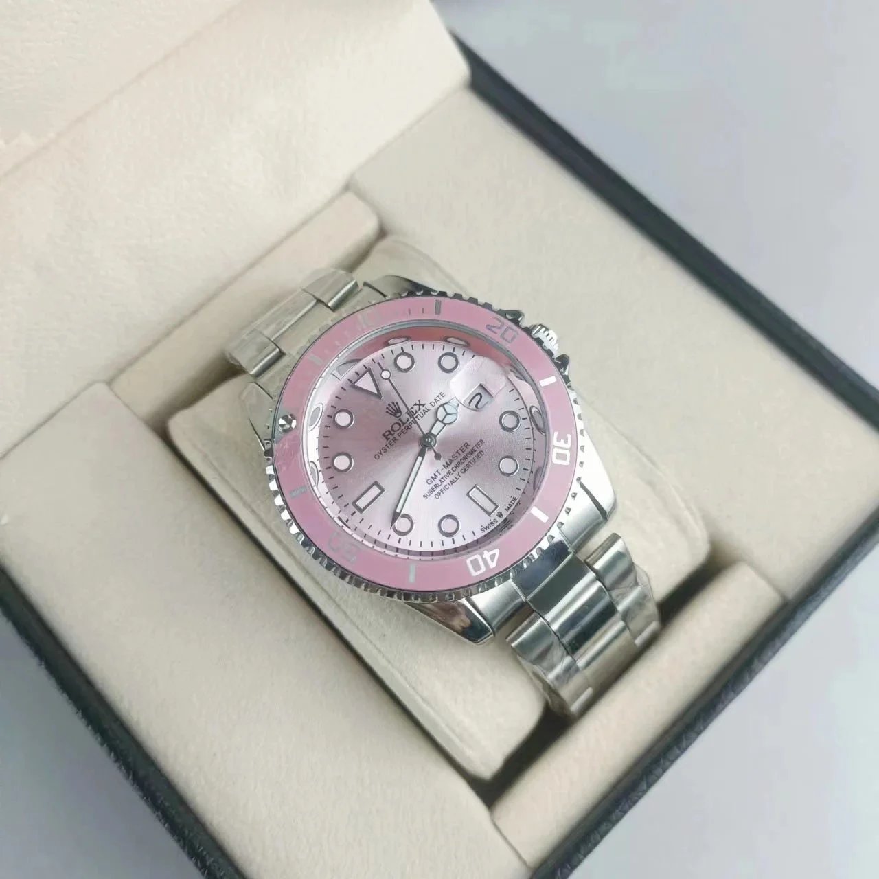 Rolex Submariner Date 116610 Custom Pink Dial & Bezel