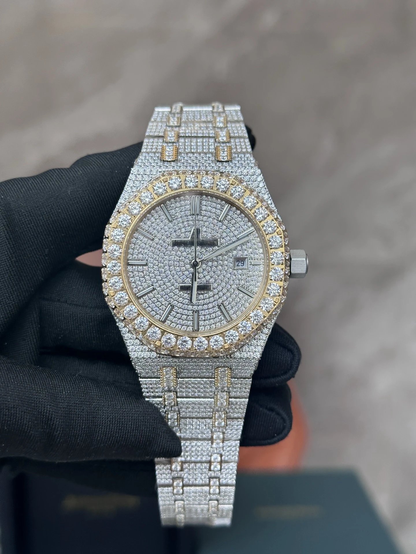 Audemars Piguet Royal Oak Selfwinding Full Diamond Two-Tone Watch