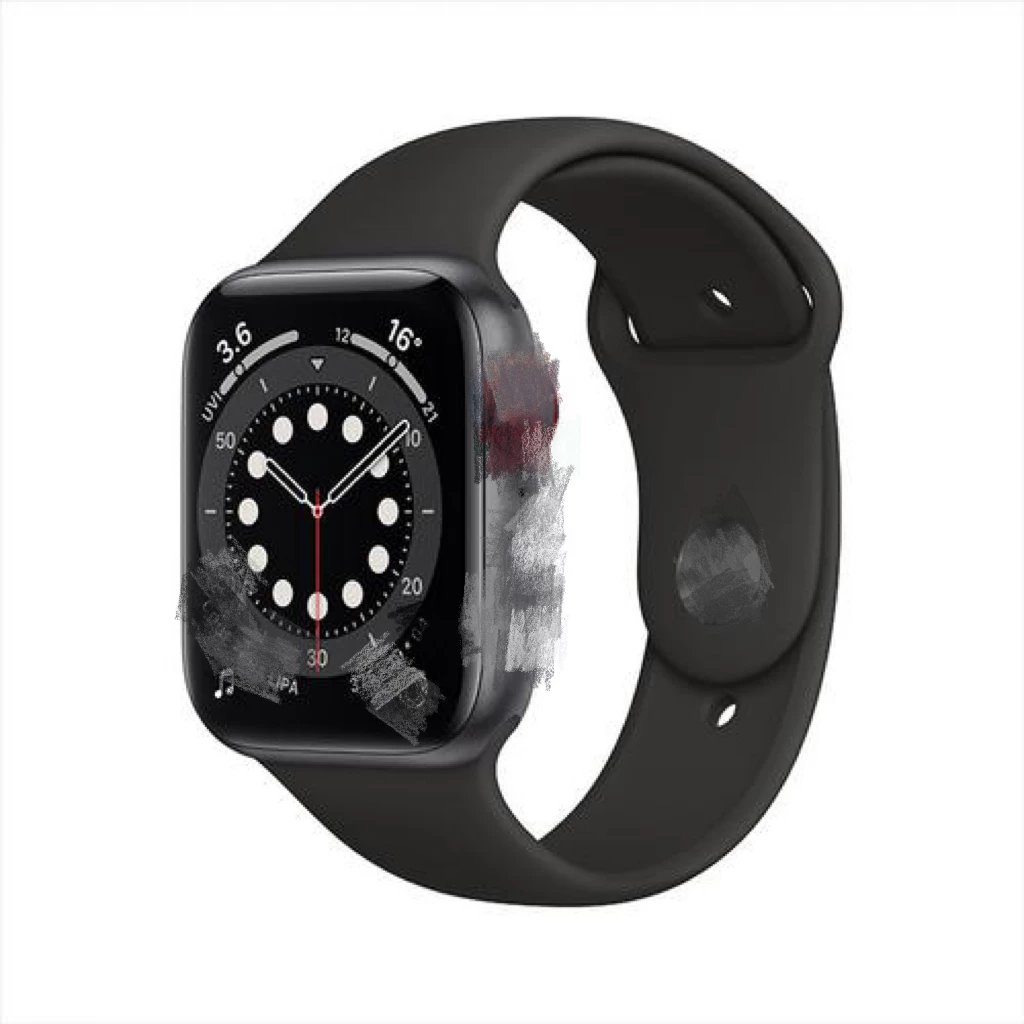 Apple Watch Series 6 (GPS + Cellular) Space Gray Aluminum Case with Black Sport Band