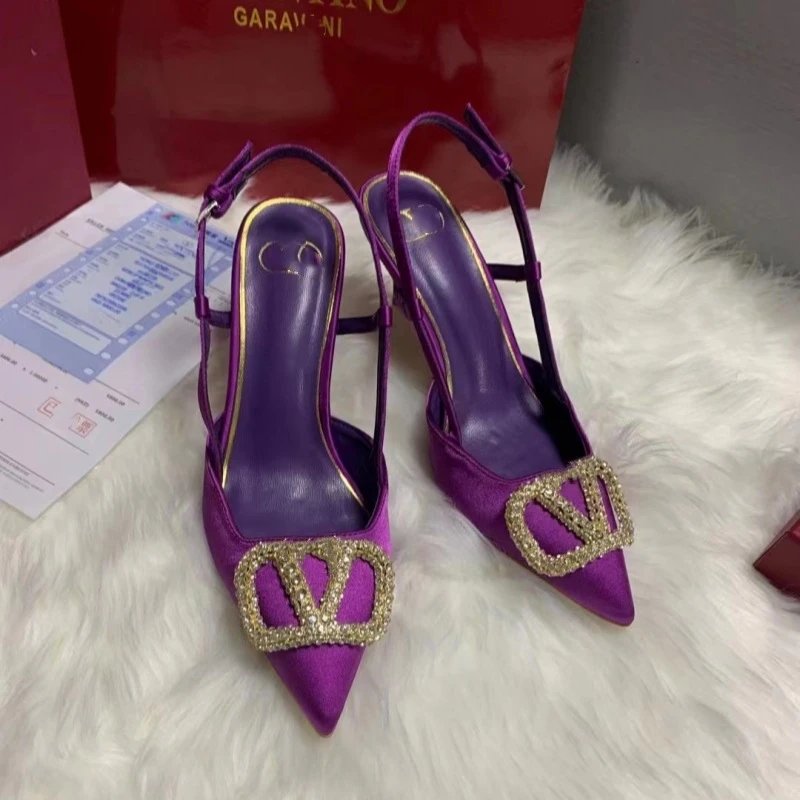Valentino Garavani VLogo Signature Patent Slingback Pumps Cream