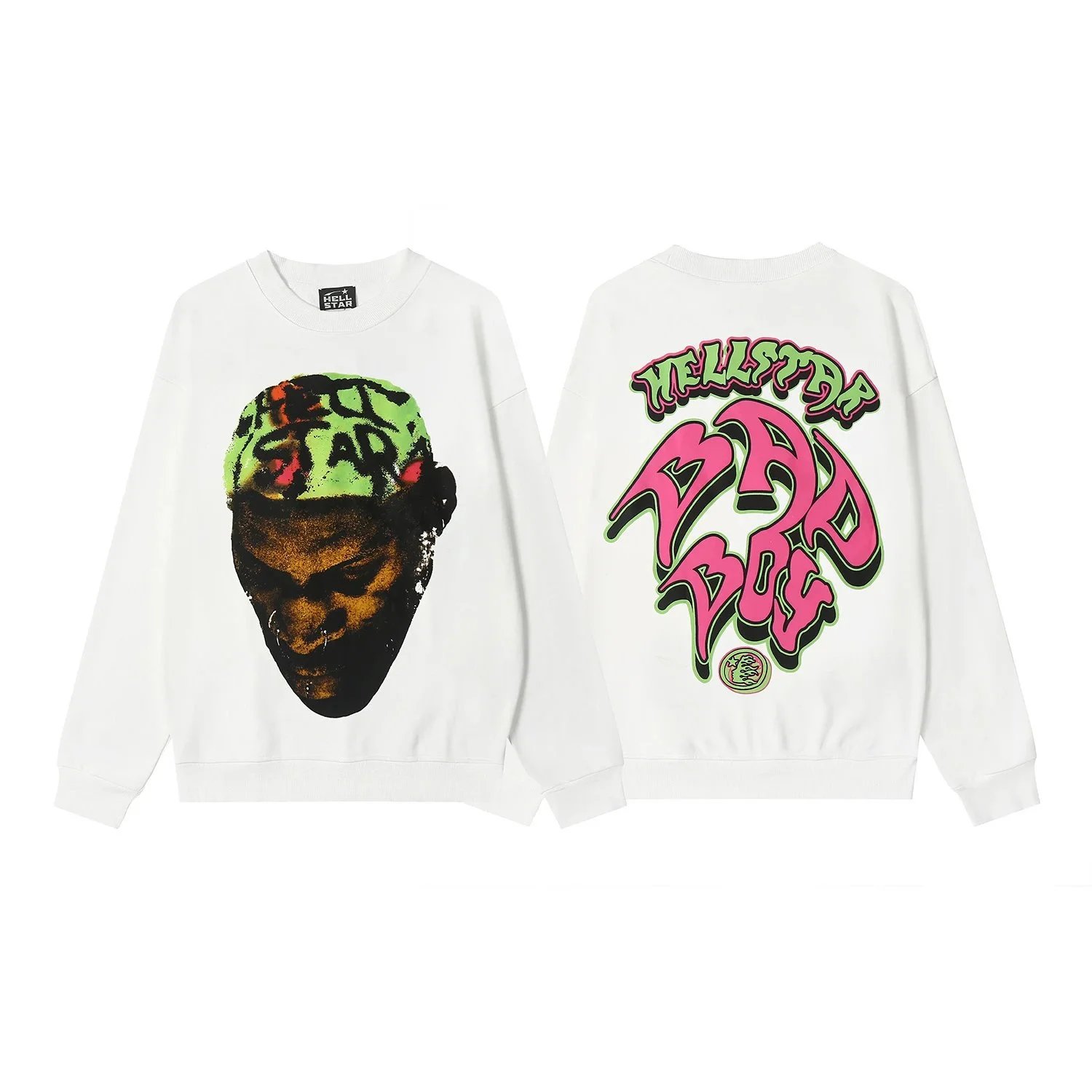 Hellstar Dennis Rodman Graphic Sweatshirt White