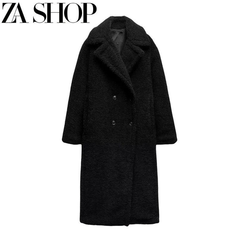 Zara Extra-Long Faux Shearling Coat