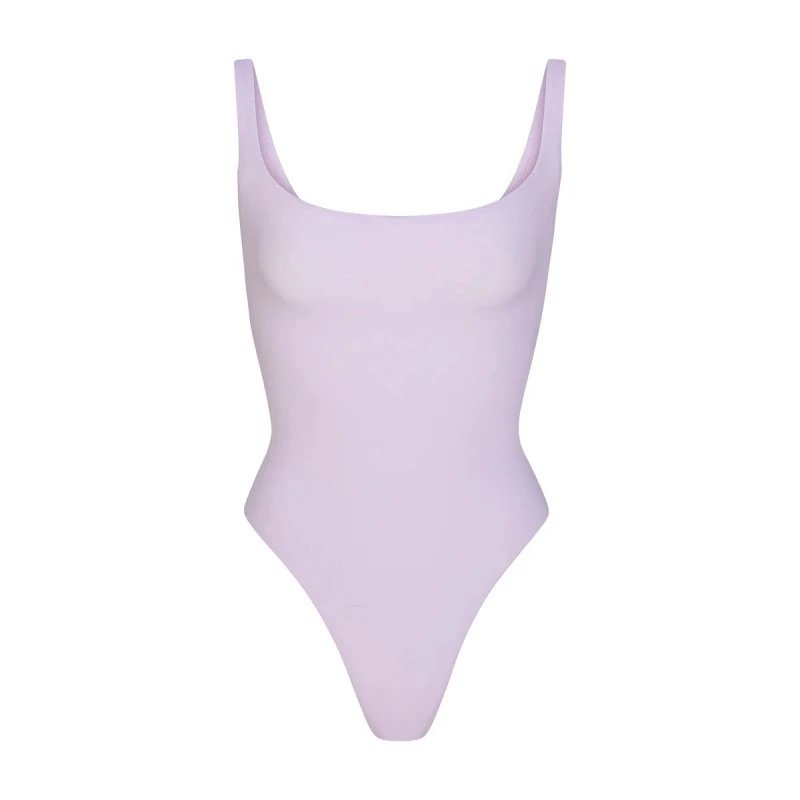SKIMS Fits Everybody Square Neck Bodysuit Onyx