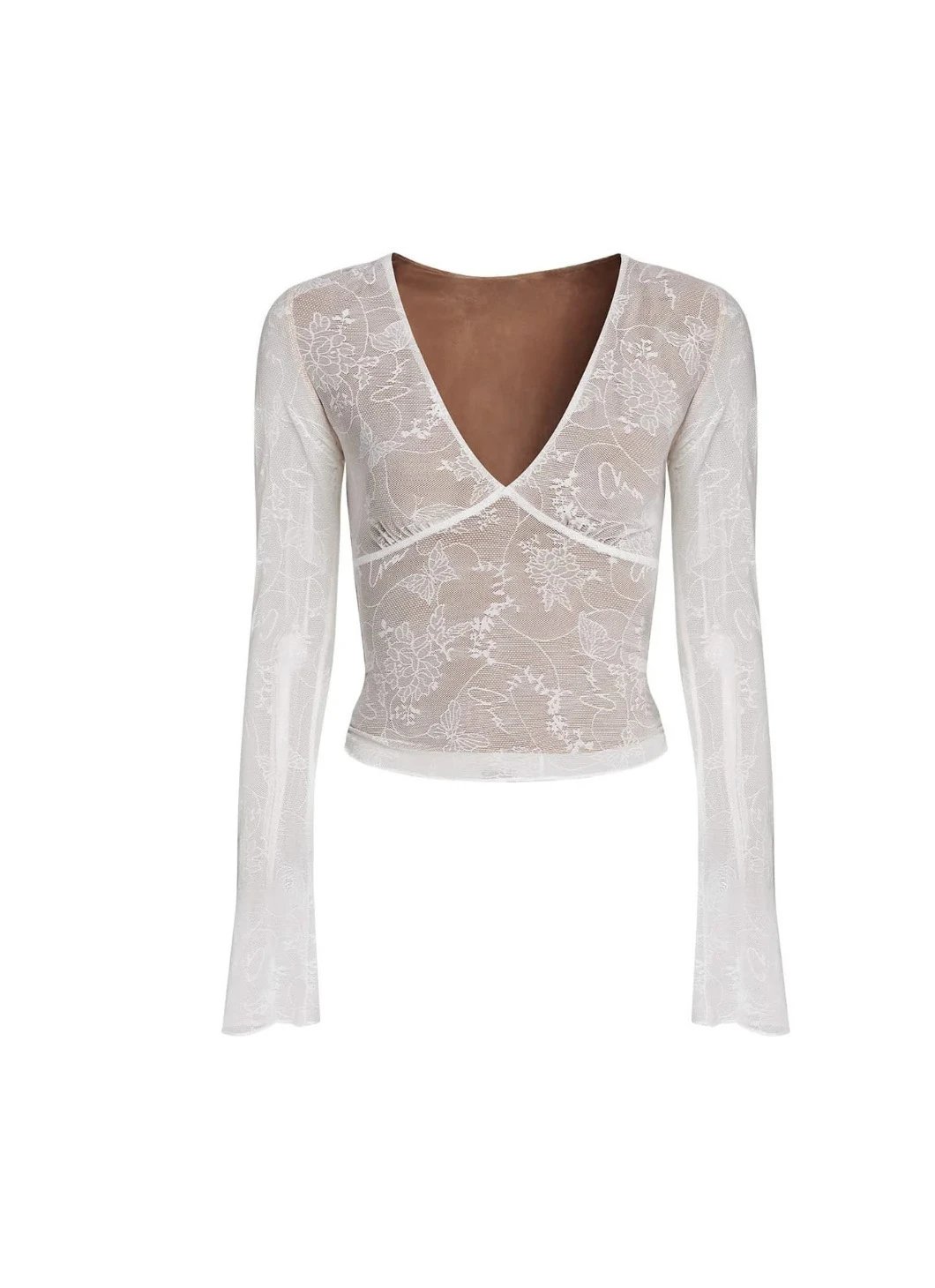 I.AM.GIA Yvette Top White Butterfly Lace