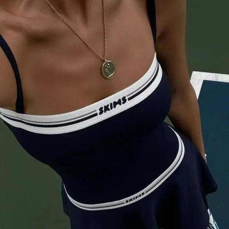 SKIMS Fits Everybody Logo Tennis Dress