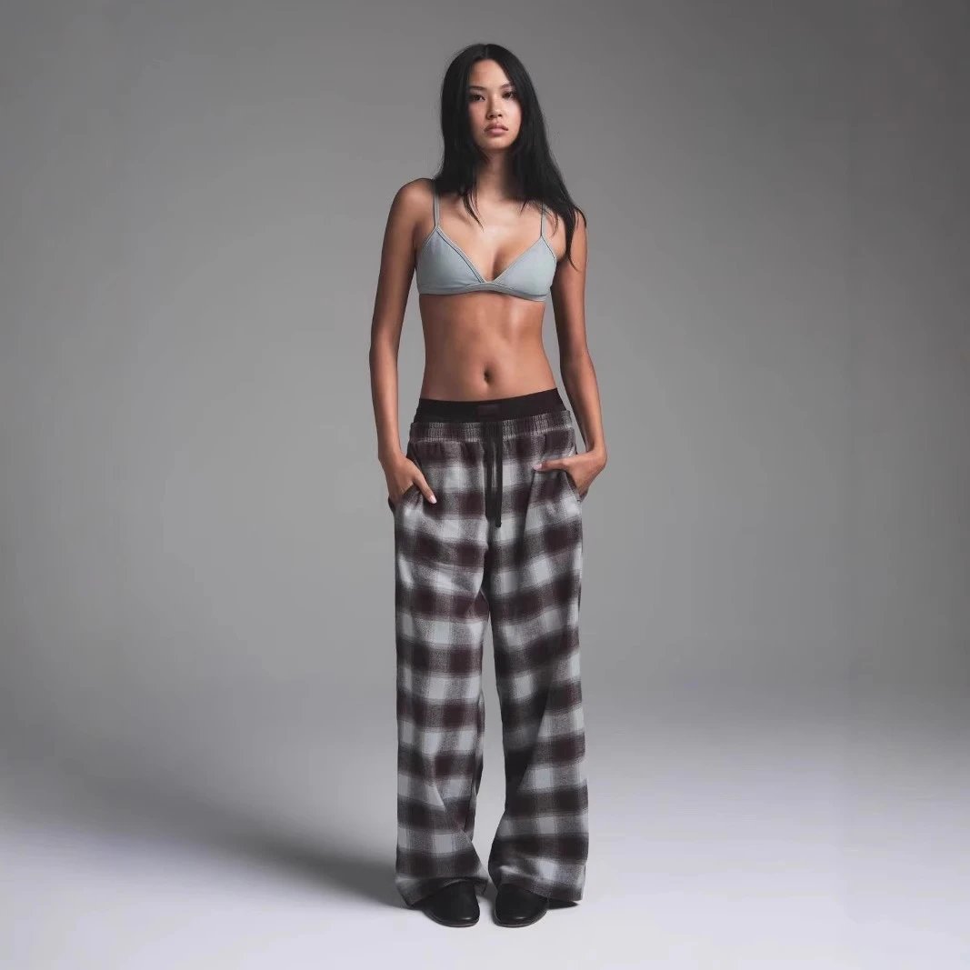SKIMS Outdoor Flannel Oversized Double Waistband Pant