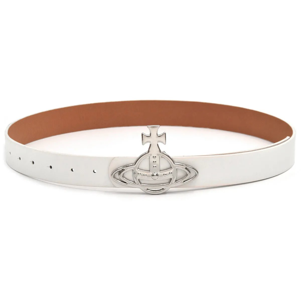 Vivienne Westwood Line Orb Buckle Belt Black/Silver