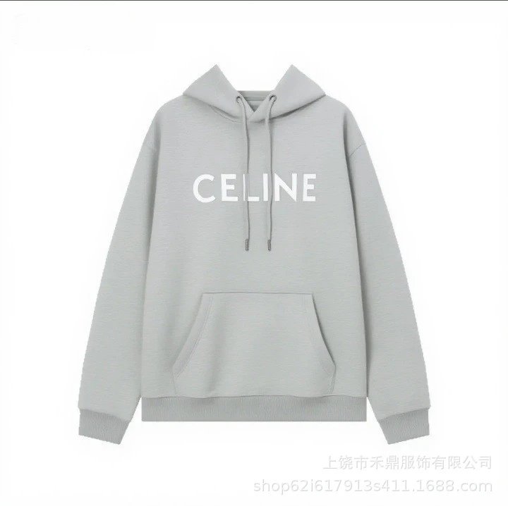 Celine Loose Hoodie in Cotton Fleece Black