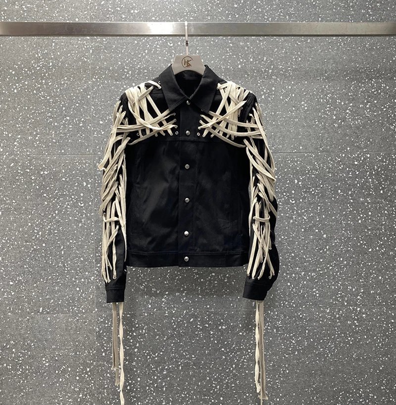 Rick Owens SS20 Tecuatl Megalaced Worker Jacket Black/Oyster