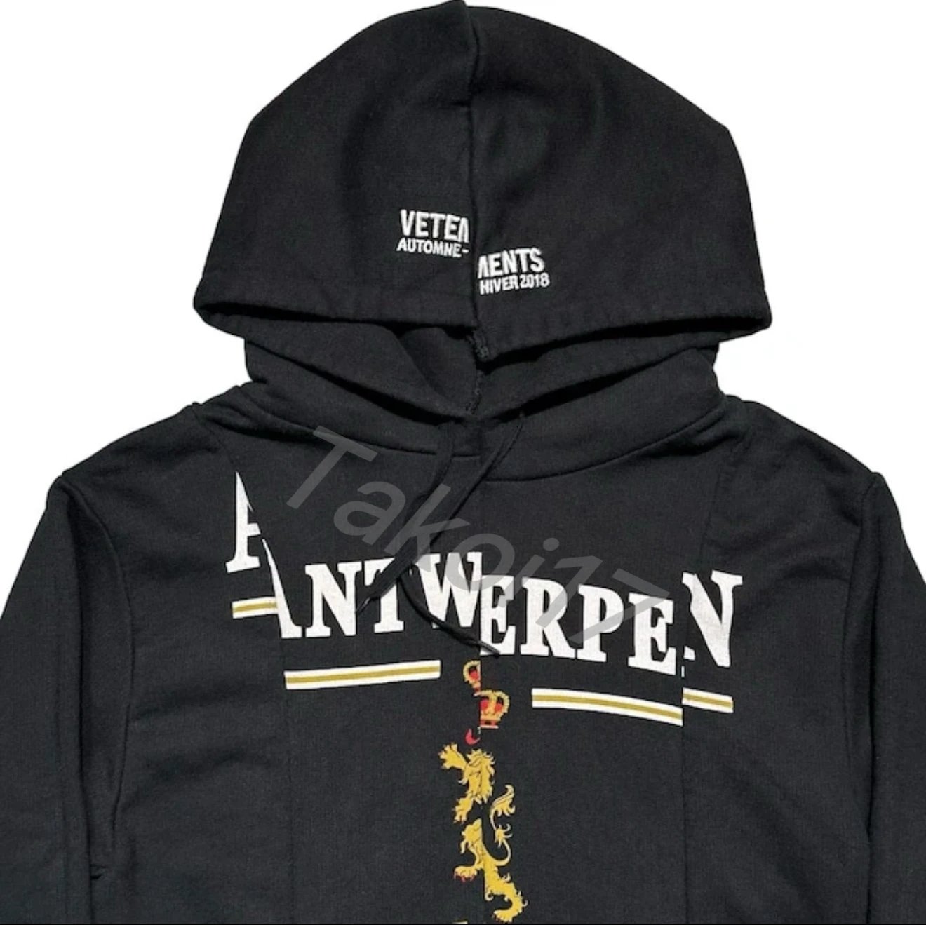 Vetements Reconstructed Antwerpen Split Hoodie Black
