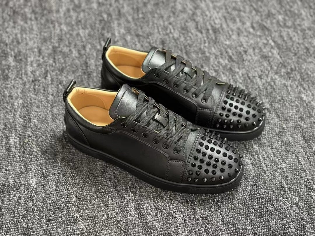 Christian Louboutin Louis Junior Flat Veau Velours Navy