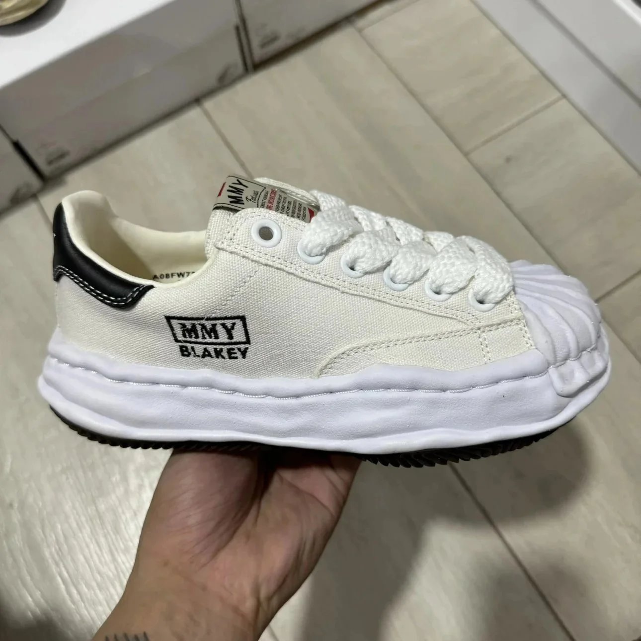 Maison MIHARA YASUHIRO Blakey OG Sole Canvas Low White