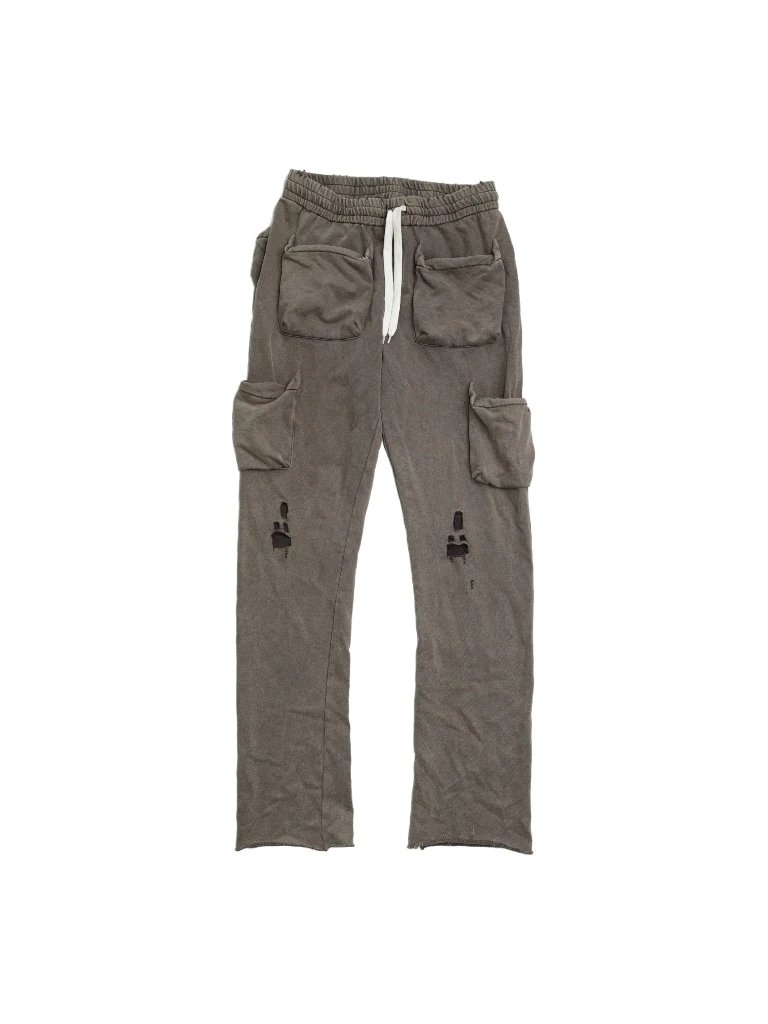Number (N)ine SS05 "Nightcrawler" Multi-Pocket Distressed Cargo Sweatpants