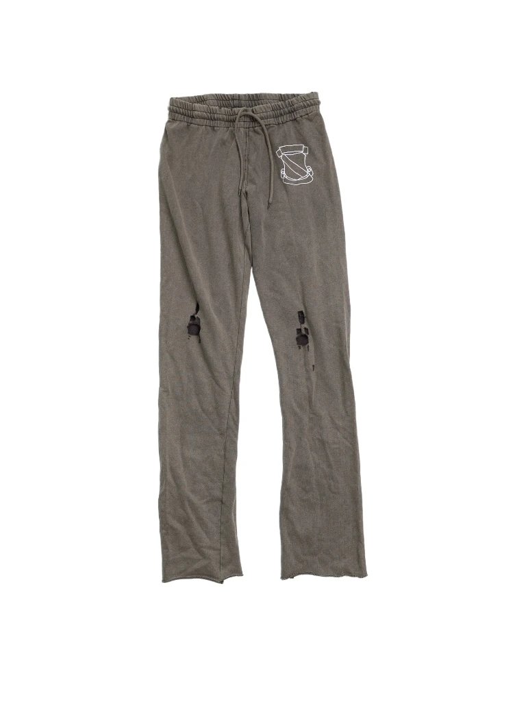 Number (N)ine Skull Shield Sweatpants Washed Grey