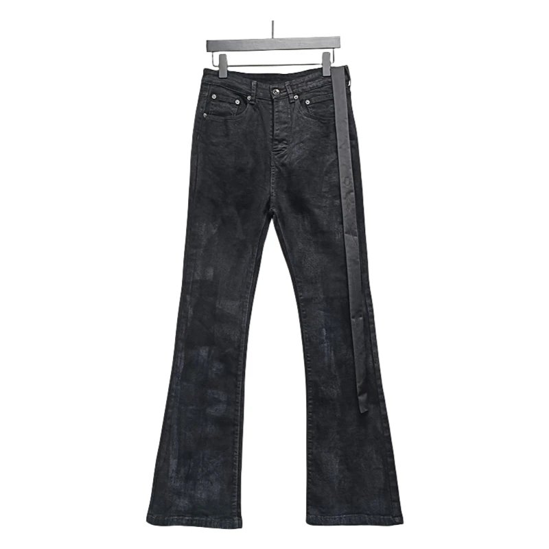 Rick Owens DRKSHDW Tyrone Bootcut Waxed Jeans Black