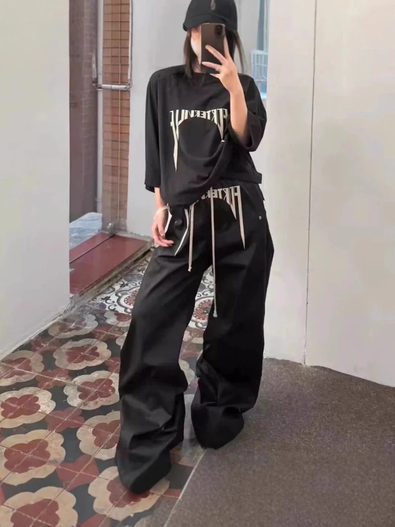 Rick Owens FW24 Porterville Wide Bela Pants Black