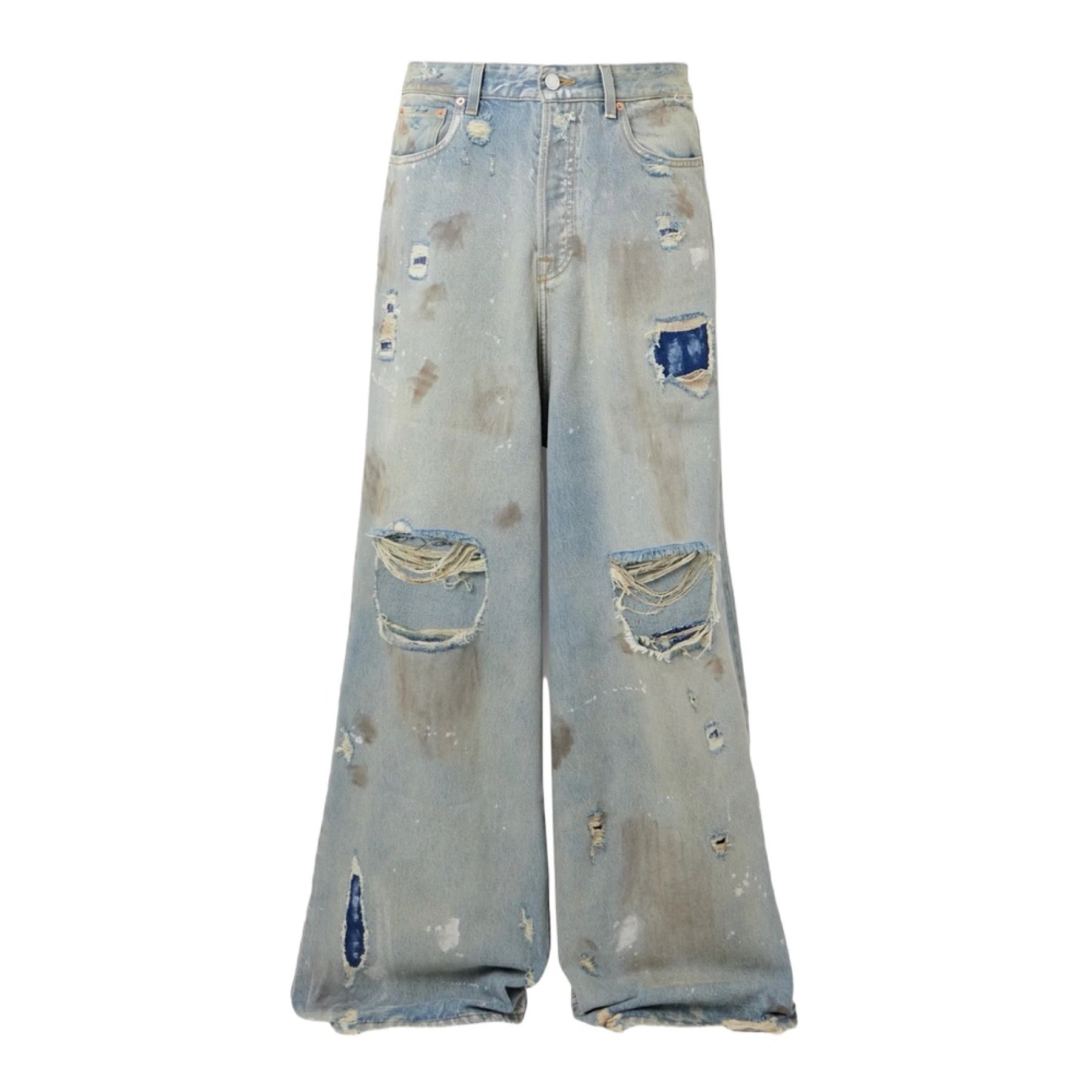 VETEMENTS Distressed Painted Jeans