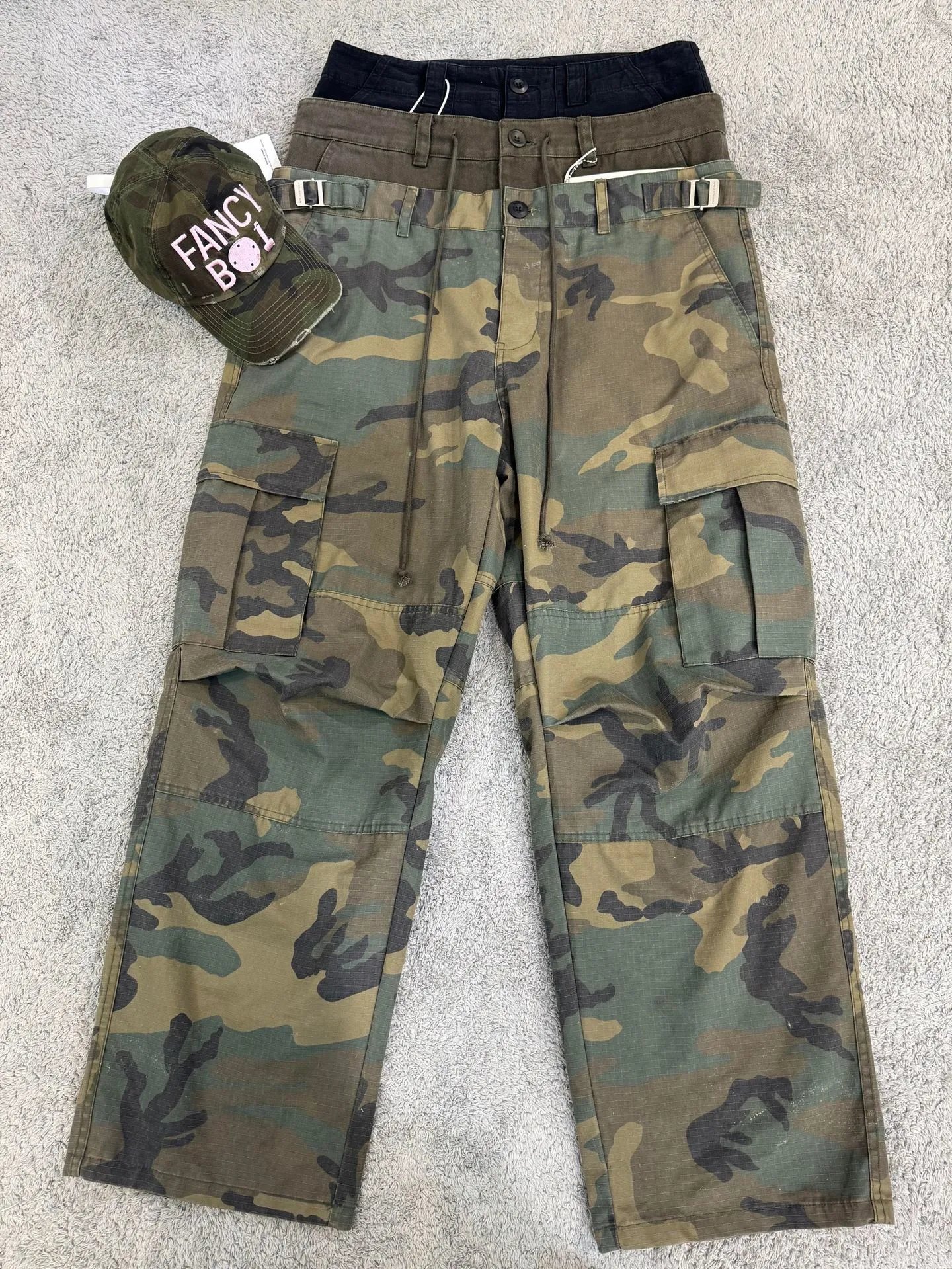 Project G/R Triple Waist Cargo Pants Woodland Camo