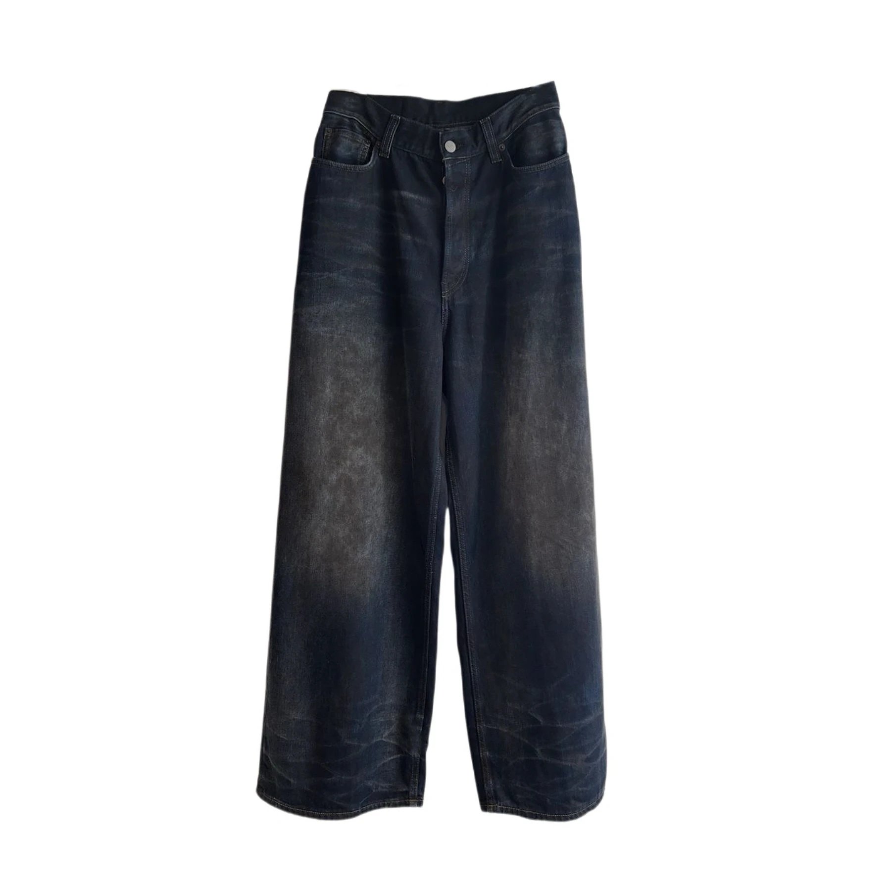 Acne Studios Mud Wash Leather Pocket Denim Jeans Blue