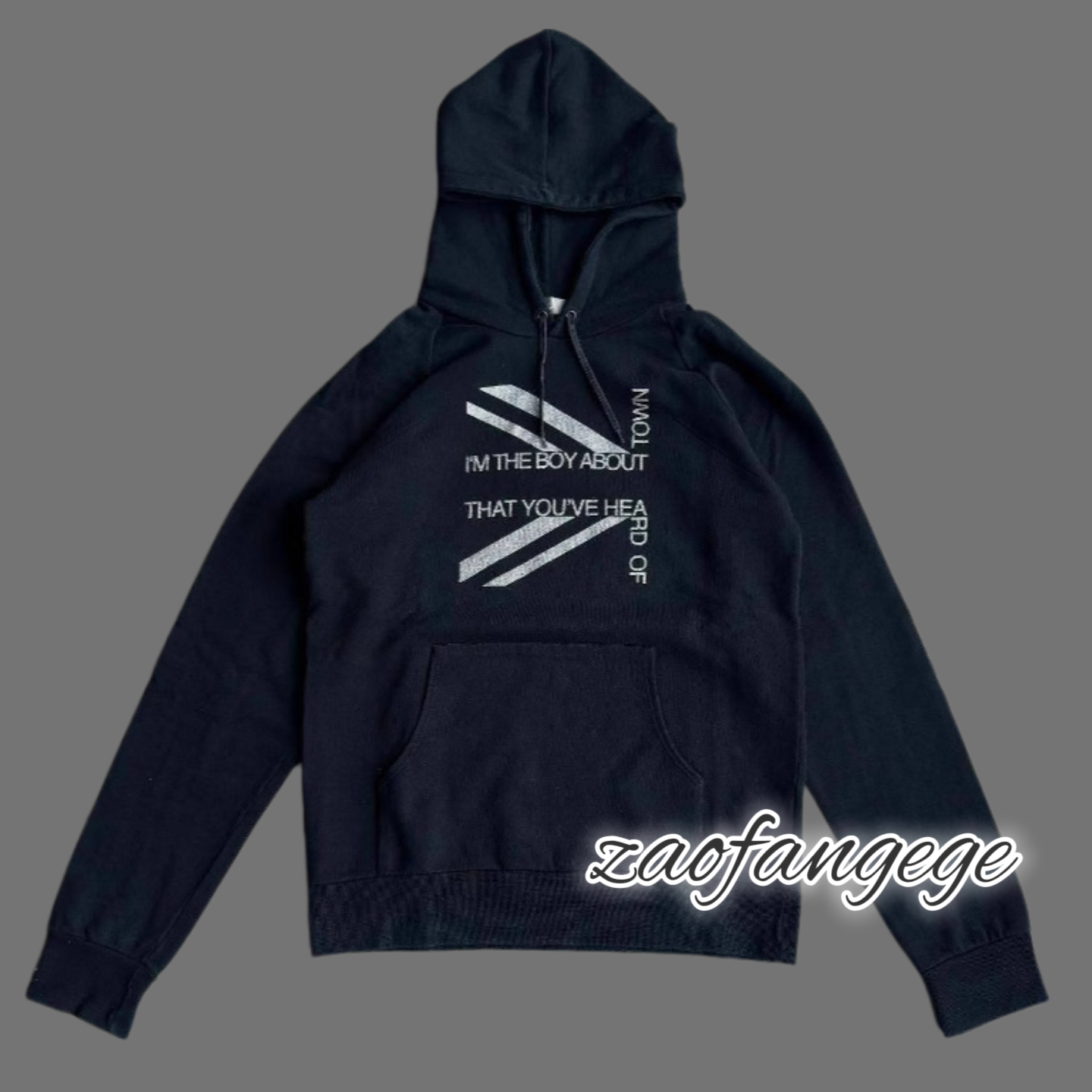 Dior Homme SS06 I'm The Boy About Town Hoodie Black