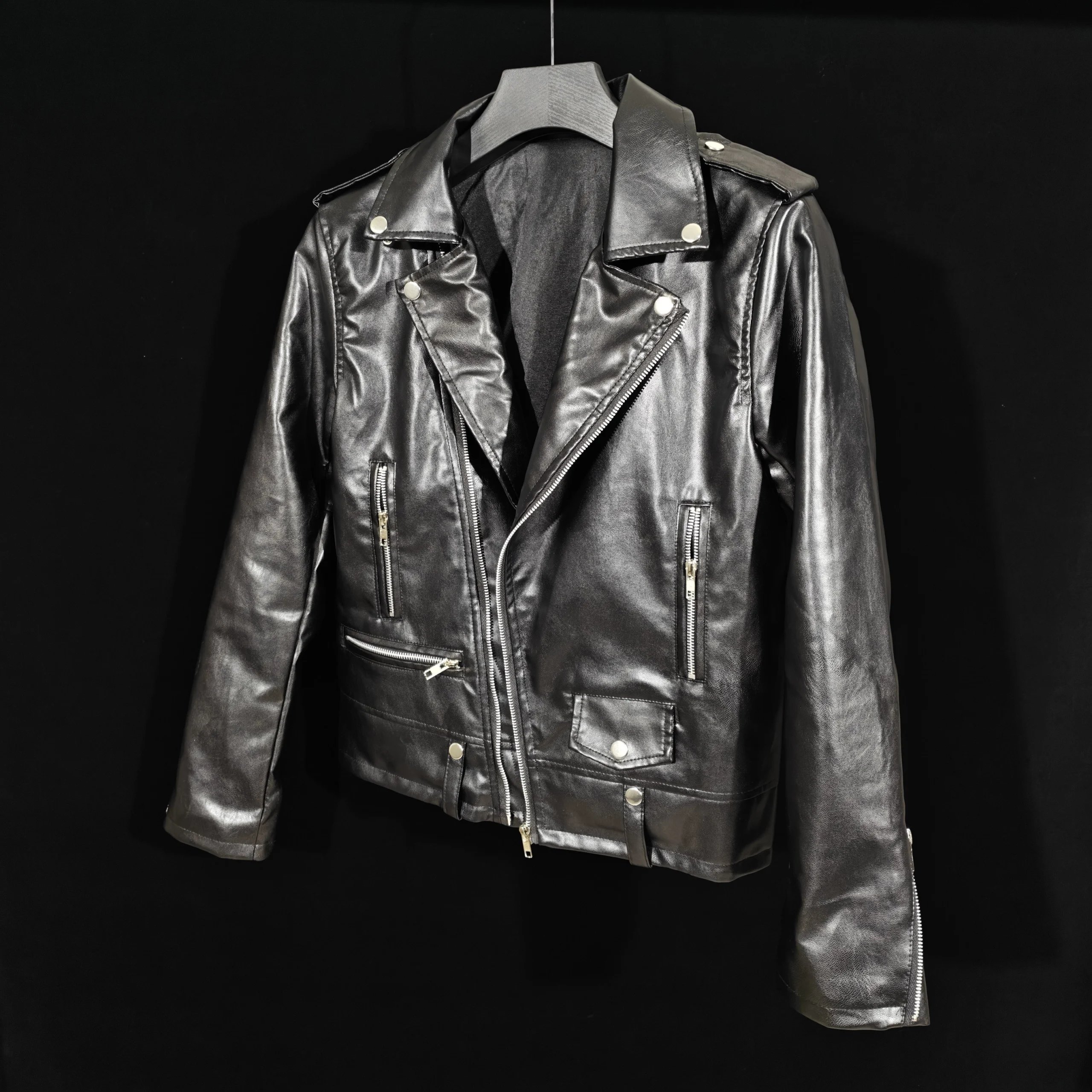 Saint Laurent Blood Luster L17 Leather Biker Jacket Black