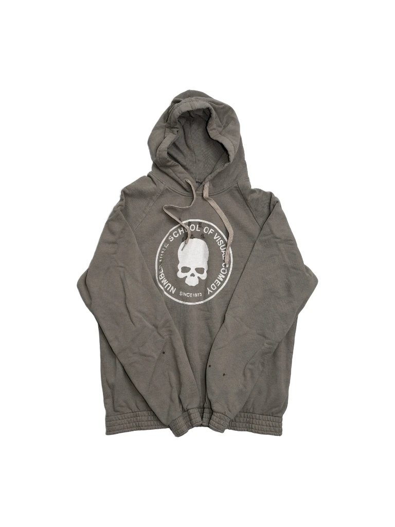 Number (N)ine Distressed Skull Hoodie